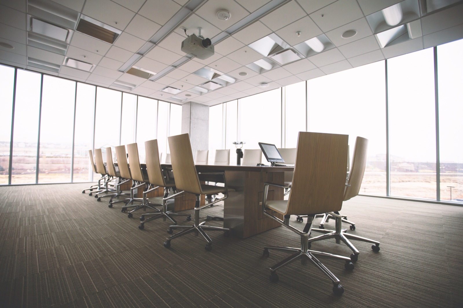 Office interior maintained by Collier's Cleaning